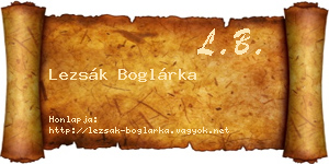 Lezsák Boglárka névjegykártya