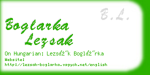 boglarka lezsak business card